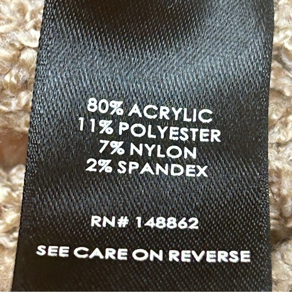 Torrid Light Brown Turtleneck Fisherman Sweater - Picture 9 of 10